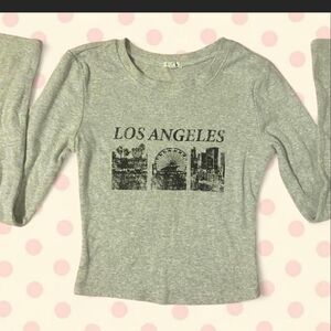 Garage Ribbed Graphic Long Sleeve Top